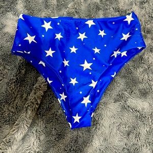Star, High Rise, Cheeky Swim Bottoms, Size small